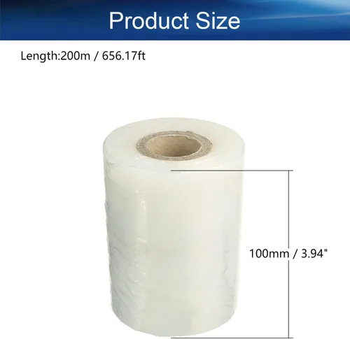 Miniatura 2 de Bettomshin 2 rollos de película elástica de plástico transparente para mudanza y embalaje, 3.9 in x 656.2 ft, 2 rollos de película elástica