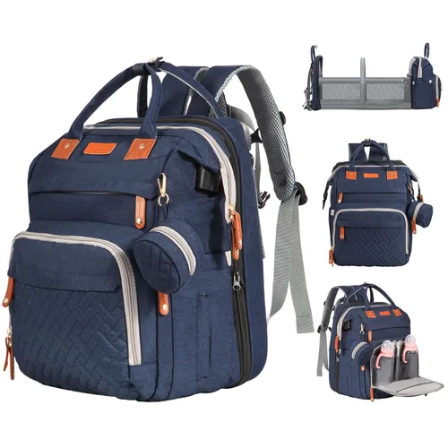 JOYCE Mochila para pañales multifunción resistente al agua con cambiador, bolsa de viaje esencial para mamá, regalo perfecto para ducha y búsqueda