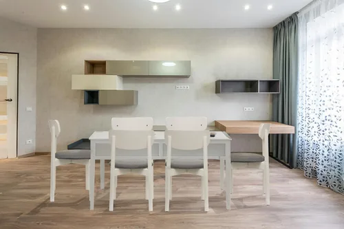 Miniatura 11 de Juego de 6 sillas de comedor de madera tapizadas modernas de mediados de siglo para muebles de habitación con diseño ergonómico duradero prémium