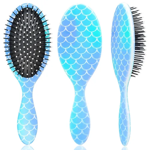 Cepillo de pelo para niñas y niños pequeños, cepillo desenredante para cabello rizado y grueso, sin dolor, peine para niñas y mujeres, unicornio