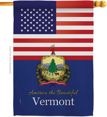 Bandera de la casa de Vermont de Estados Unidos, Estados Unidos, Territorios Americanos, República, país, área particular, pequeña, decorativa para