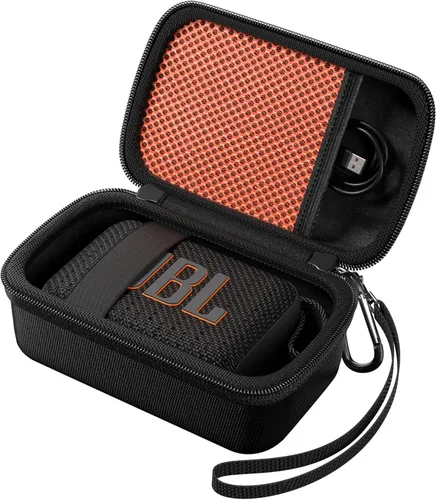 ProCase Estuche rígido de viaje para altavoz JBL Go 4 2025/ Go 3/ Go 3 Eco Ultra, caja portátil impermeable para altavoz JBL Mini y accesorios, Negro