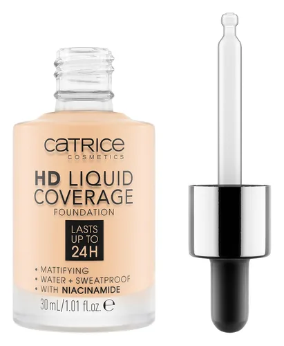 Miniatura 35 de Catrice Base de cobertura líquida HD 24H de duración, acabado mate, alta cobertura, fórmula impermeable con niacinamida Vegana y libre de 010