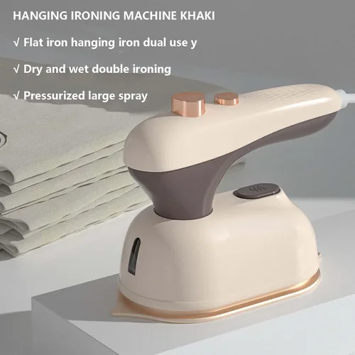 Miniatura 7 de Vaporizador de ropa de mano de hierro pequeño para ropa, plancha portátil con doble pulverizador, mini máquina de planchar para ropa, vaporizador