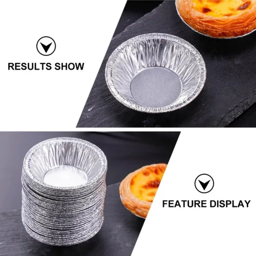 Miniatura 8 de Kichvoe 250pcs desechables tartas tartas tazas de papel de aluminio para tartas para hornear suministros de fiesta
