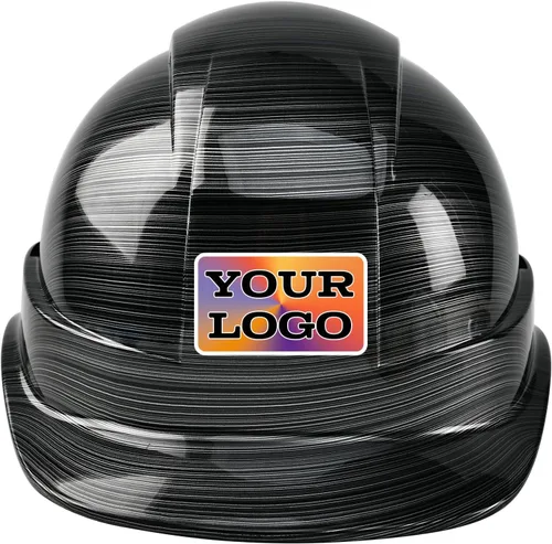 Miniatura 28 de Casco de trabajo de construcción personalizado Casco de seguridad con suspensión de trinquete de 6 puntos con ventilación negro (C-BLACK)