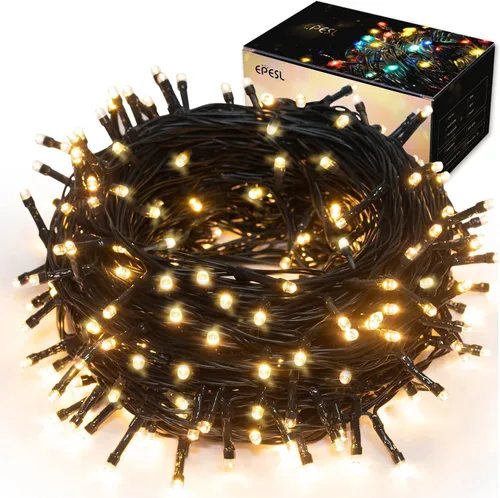 Miniatura 9 de Guirnalda de luces para decoración de Navidad, 82.0 ft, 220 LED, 8 modos, función de extremo a extremo, extensible, enchufable, impermeable