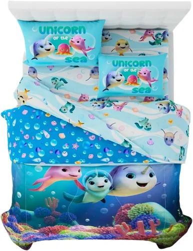 Miniatura 32 de Franco Ropa de cama súper suave para niños, juego de edredón y sábanas, 5 piezas, tamaño completo, Batman