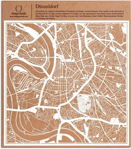 Miniatura 47 de O3 Design Studio Aberdeen - Mapa de papel cortado en papel blanco de 12 x 12 pulgadas