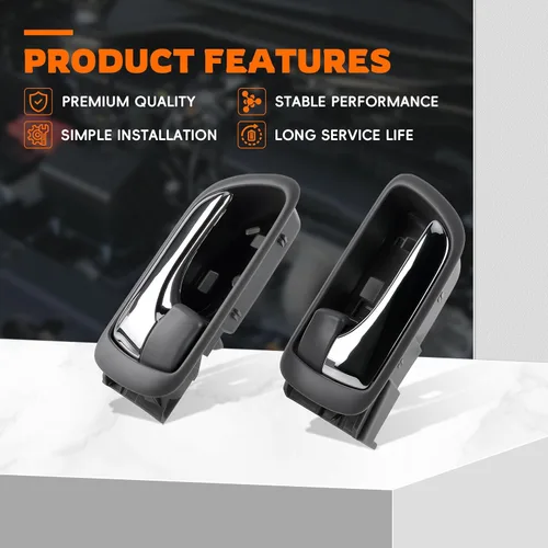 Miniatura 4 de GoaMotors Manijas interiores interiores para puertas compatibles con Toyota Camry 2002-2006, 1 par de manijas delanteras y traseras para el lado