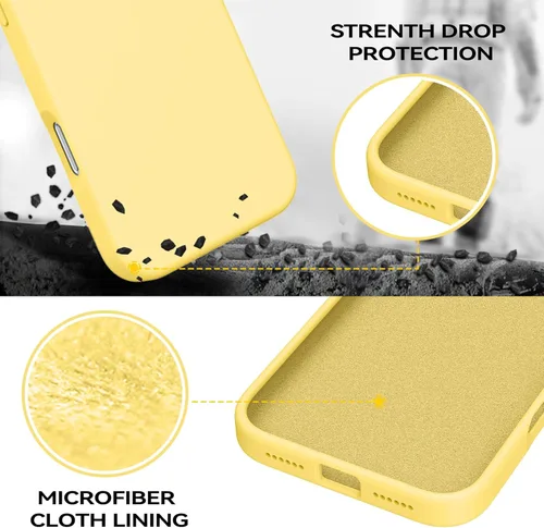 Miniatura 468 de GUAGUA Funda compatible con iPhone 17 Pro Max de 6.9 pulgadas, silicona líquida, goma de gel suave, delgada, forro de microfibra delgada