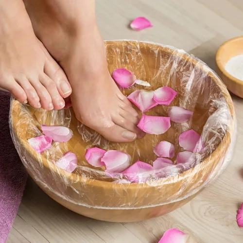 Miniatura 3 de Noverlife 100 revestimientos desechables de pedicura para spa, de plástico transparente de un solo uso, forro desechable para bañera de pies, bolsas