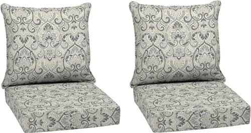 Miniatura 117 de Arden Outdoor Deep Seat Cushion Set, 24 x 24 pulgadas, Cojín para patio resistente al clima, a la lluvia y a la decoloración para silla, sofá y sofá