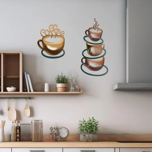 Miniatura 8 de 4 letreros de metal para taza de café para pared, cocina, decoración de pared, decoración de pared, cafetería, cafetería, tienda, hogar, cocina