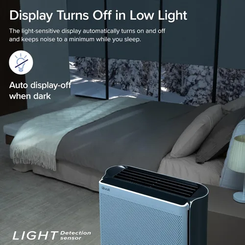 Miniatura 9 de LEVOIT EverestAir-P - Purificadores de aire para habitación grande del hogar con monitor de calidad del aire de 3 canales, prefiltro lavable