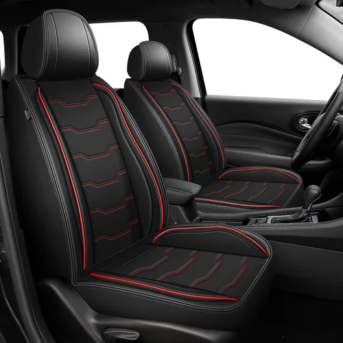 Miniatura 25 de DISUTOGO Juego completo de fundas de asiento para Honda Civic 2003-2024 2025 2026, impermeables, de cuero de primera calidad para fundas de asiento