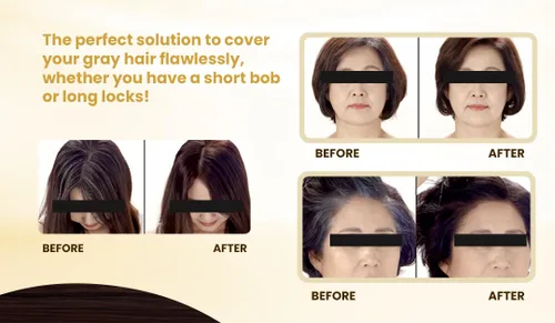 Miniatura 7 de RICHENNA Ez Speedy - Tinte para cabello gris, cubierta de cabello de henna, solo 3 minutos (marrón oscuro)