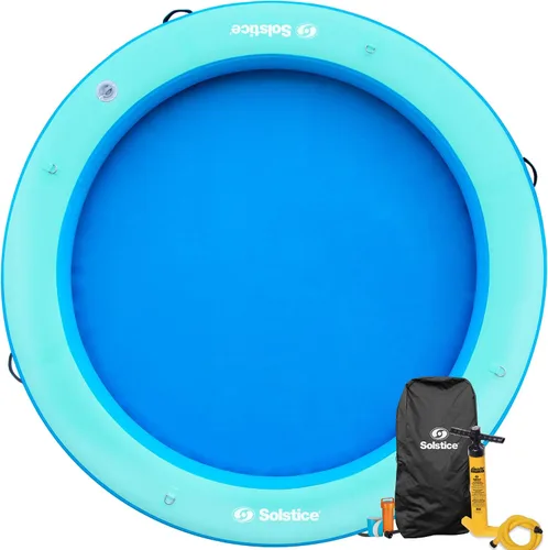 Miniatura 11 de Solstice Hangout Ring Inflatable Dock, Floating Water Raft Platform