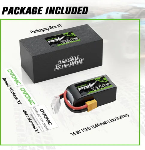Miniatura 6 de OVONIC Batería Lipo de 14.8V 120C 1550mAh 4S