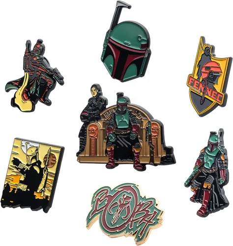 Miniatura 6 de STAR WARS The Book of Boba Fett - Juego de 7 pines a base de metal con esmalte Viene en una caja de 56 x 49in con licencia oficial exclusivo