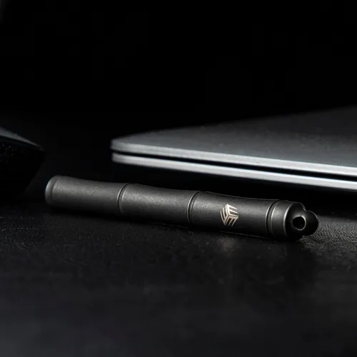 Miniatura 4 de WeKnife Syrinx - Bolígrafo de metal de titanio, bolígrafo ligero ejecutivo de lujo, con 2 coleccionistas de recarga de tinta negra extra, bolígrafos