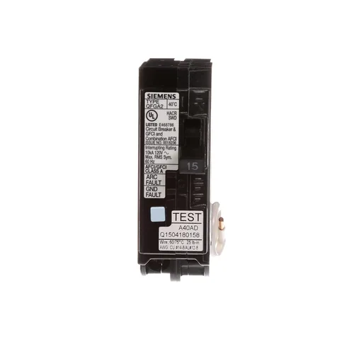 Miniatura 2 de Siemens Q115DF 15-amp Afci/Gfci disyuntor de función dual, US2:Q115DF