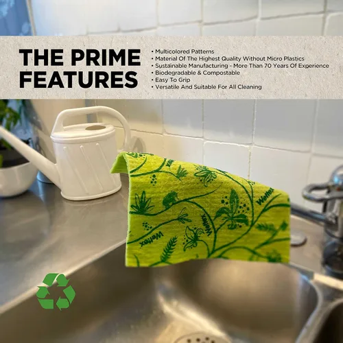 Miniatura 6 de Wettex El paquete original de 10 paños de cocina suecos para la cocina Reusable Paper Towels, Super Absorbent Sponge Cloths, Washable Dish Cloths