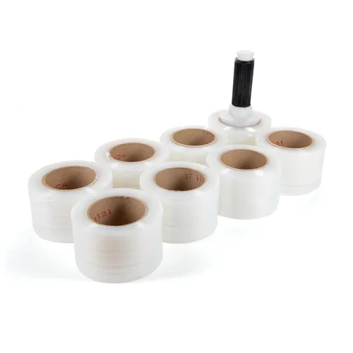 Miniatura 19 de IDL Packaging Mini rollo elástico de 3 pulgadas, 700 pies, calibre 120 (paquete de 2) con un mango de plástico incluido – Envoltura de plástico