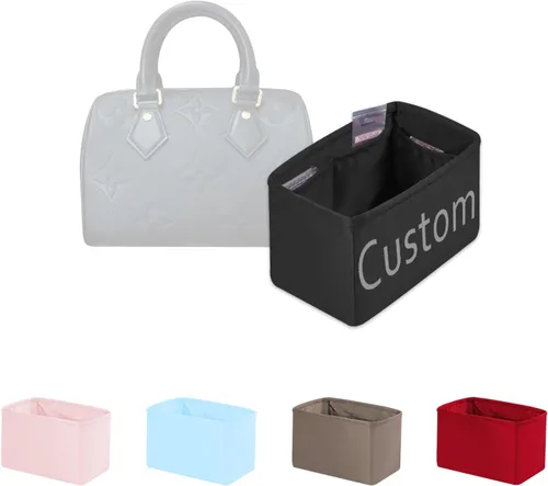Miniatura 20 de Organizador de bolso para bolsa de lujo, tela de satén ligera y suave con bolsillos, ideal para viajes, compras y uso diario, opciones multicolor
