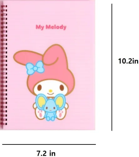 Miniatura 6 de Cuaderno espiral con rayas de 7mm, 17.8 x 25.9 cm 60 hojas (Rosa)