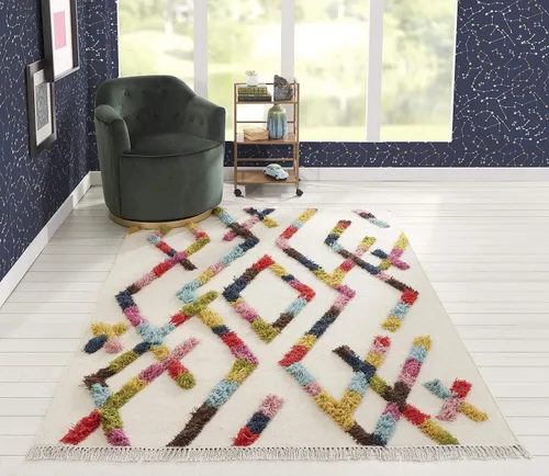 Miniatura 2 de Novogratz by Momeni Rugs Indio - Alfombra contemporánea 100% de lana hecha a mano, 3 pies x 5 pies, multicolor (INDIOIND-3MTI3050)