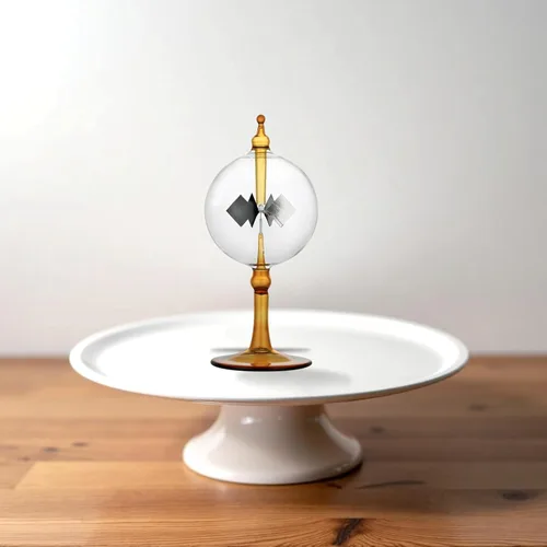 Miniatura 5 de Molino de viento de vidrio solar Crookes hecho a mano para fiesta, decoración del hogar, regalo L (naranja)