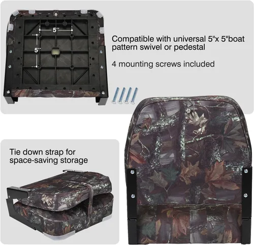 Miniatura 3 de Asiento de bote plegable Leader Accessories B-Camo/Bisagra negra