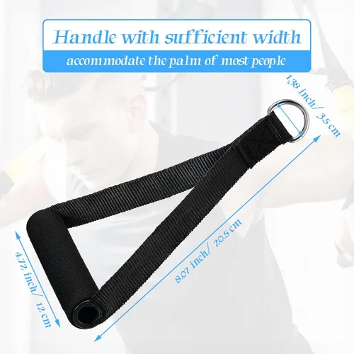 Miniatura 2 de Sumind 16 manijas de ejercicio de gimnasio, accesorios de máquina de cable de repuesto para equipo de gimnasio en casa, bandas de resistencia