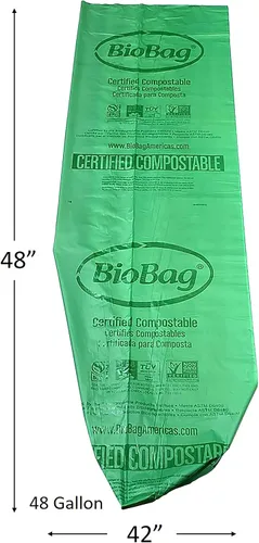 Miniatura 6 de BioBag (USA) La bolsa compostable original, 48 galones, 80 unidades, 100% bolsas de basura compostables certificadas para desechos de alimentos