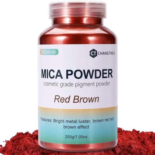 Miniatura 19 de CHANGTIKEJI Polvo de Mica ，100 Colores - 10g/Botella de Pigmento Natural para Resina Epóxica，Brillo de Labios，Sombra de Ojos,Ambientadores