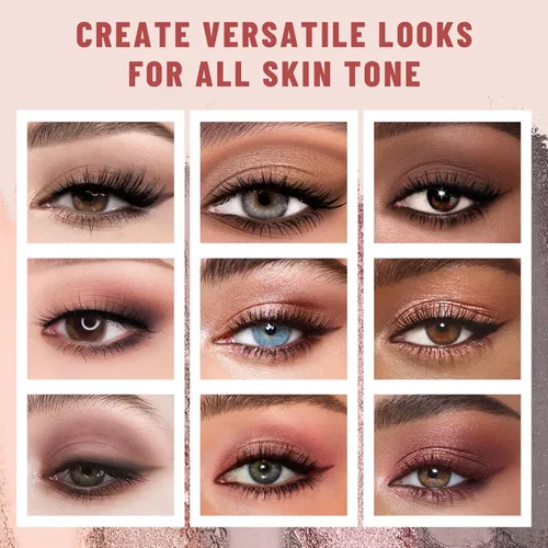 Miniatura 3 de SUSIKEKI 6 Colores Mini Paleta de Sombras de Ojos Rosa Neutro Nude Shimmer y Mate con Espejo Altamente Pigmentada de Larga Duración Impermeable 02
