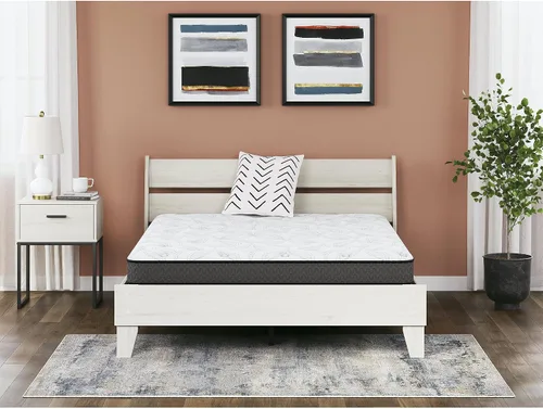 Ashley Furniture Bonnell - Colchón híbrido individual de 8 pulgadas, color blanco