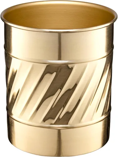 Miniatura 7 de Monarch Abode Soporte para utensilios de cocina – Soporte para utensilios de cocina de metal en relieve ondulado, níquel cromado, recipiente Acabado