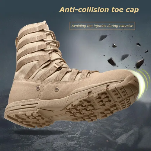 Miniatura 5 de Botas tácticas para hombre, botas militares, botas de combate, botas ligeras, botas de trabajo, botas de senderismo, botas antideslizantes