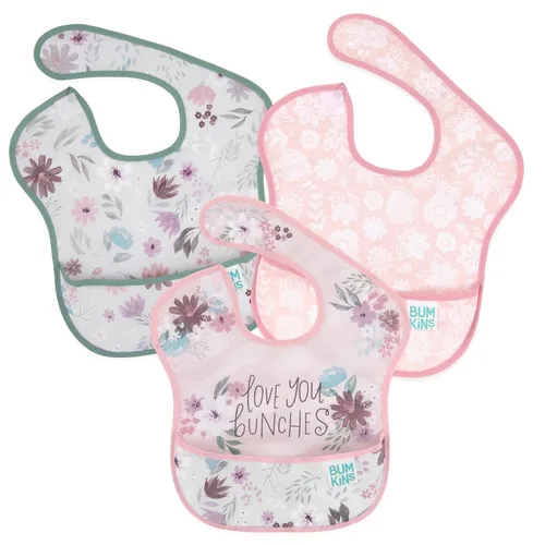 Miniatura 32 de Baberos Bumkins para Niña o Niño, SuperBib para Bebé y Niño Pequeño de 6-24 Meses, Imprescindible para Comer, Alimentar, Suministros de Destete LED