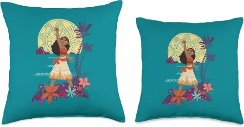 Miniatura 3 de Disney Princess Moana Heart of Te Fiti - Almohada de peluche (16 x 16 pulgadas), multicolor