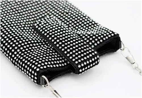 Miniatura 6 de Happyera Bling Rhinestone Evening Handbag Cell Phone Purse Wallet Clutch Crossbody Bag
