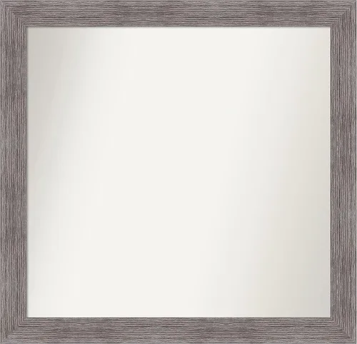Miniatura 67 de Amanti Art Espejo de baño gris para sobre el fregadero, 31 x 48 pulgadas, espejo de tocador rectangular estrecho de color gris, marco de madera