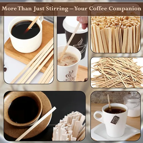 Miniatura 6 de Agitadores de café de madera de 5.5" - Caja de 3,000ct