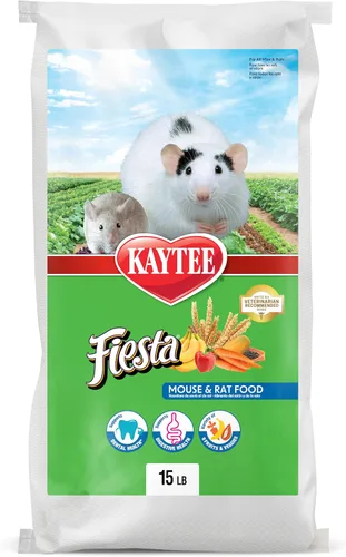 Miniatura 13 de Comida para ratones y ratas Kaytee Fiesta, mezcla nutritiva y divertida, apoya la salud dental y la digestión, 2 libras