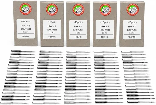 Miniatura 9 de 50 piezas de agujas de bordar para máquina Brother, tamaño 65/9 130/705H, HAx1, agujas de máquina de coser para máquina de coser Brother