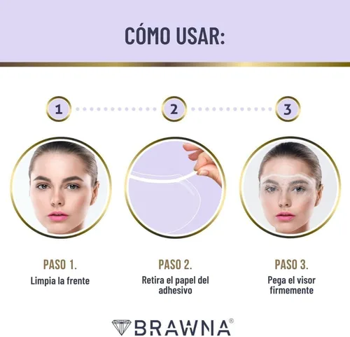 Miniatura 2 de BRAWNA Paquete de 50 viseras protectoras de ducha con bolsa de organza rosa para extensiones de pestañas, microblading, laminación de cejas, cirugía
