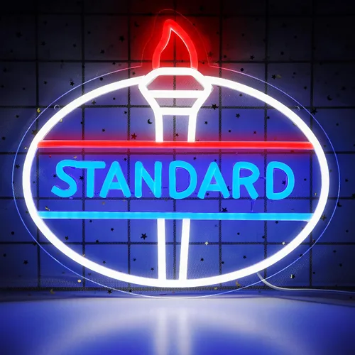 Miniatura 7 de Señal de Neón de Avión de Gasolina para Decoración de Pared, Luz LED de Neón Retro para Garaje, Señal Iluminada de Neón para Taller de Garaje