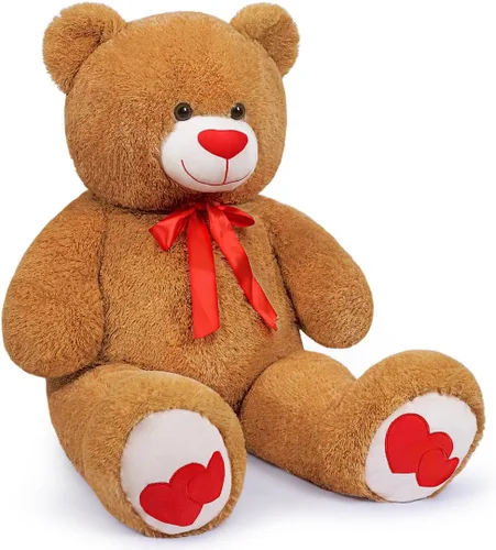 Miniatura 2 de Oso de peluche grande de 43.3 pulgadas, oso de peluche gigante con corazón de amor, lindo juguete de peluche grande suave para niños, novia, San